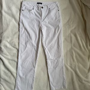 Denimocracy Straight Leg White Jeans Size 28